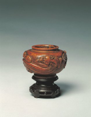 图片[1]-Bamboo carved dragon and water cheng-China Archive